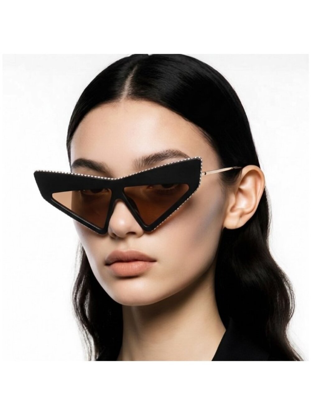Gucci GG0430S Original Brown Geometric Ladies Sunglasses 002 70 New